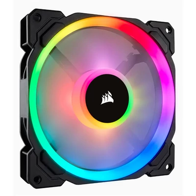 CORSAIR Rendszerhűtő Ventilátor, LL140 RGB, 14cm, fekete