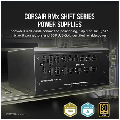 CORSAIR Tápegység Moduláris, RM750x SHIFT, 750W, 14cm, ATX, BOX, 80+ Gold