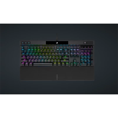 CORSAIR Vezetékes Billentyűzet Gaming, K70 RGB PRO, Mechanikus, CHERRY MX Red switch, Alumínium keret, US, szürke