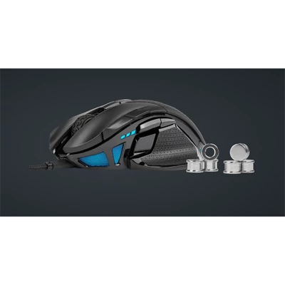 CORSAIR Vezetékes Egér Gaming, NIGHTSWORD RGB Tunable, 8 programozható gomb, RGB Világítás, 18000dpi, fekete