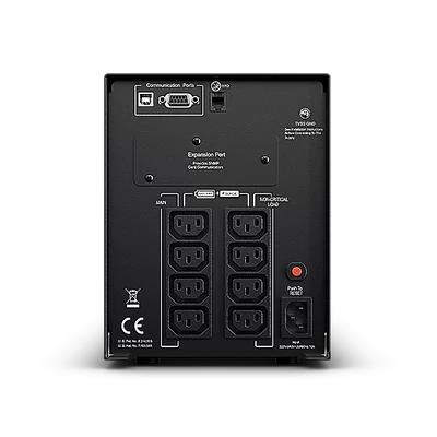 CYBERPOWER UPS PR1000ELCD (8xIEC320) 1000VA 900W 230V szünetmentes tápegység + USB LINE-INTERAKTÍV