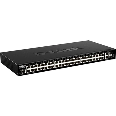 D-LINK Switch 48x1000Mbps + 2x10G + 2xGigabit SFP+ Menedzselhető Rackes, DGS-1520-52/E