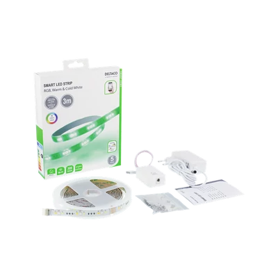 DELTACO SMART HOME SH-LS3M színes LED szalag, 3m, 16 Mio szín, meleg és hideg fehér, WIFI