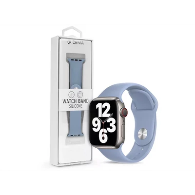DEVIA APPLE WATCH SZILIKON SPORT SZÍJ - SILICONE DELUXE SERIES SPORT WATCH BAND - 42/44/45/49 MM - FOG BLUE