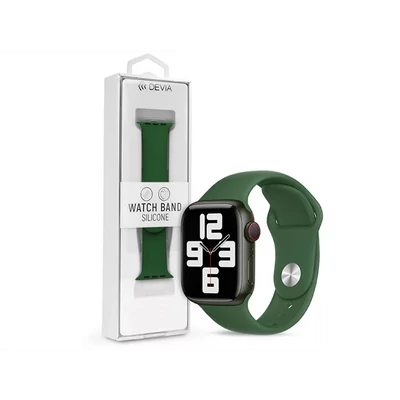 DEVIA APPLE WATCH SZILIKON SPORT SZÍJ - SILICONE DELUXE SERIES SPORT WATCH BAND - 42/44/45/49 MM - GREEN