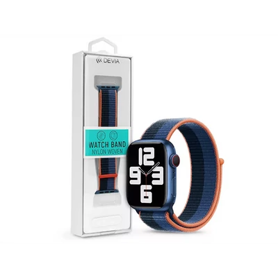 DEVIA APPLE WATCH SZÖVET SPORT SZÍJ - NYLON WOVEN BRAIDED ADJUSTABLE TWO-TONE WATCH LOOP - 38/40/41 MM - PINCH FEATHER