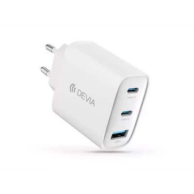 DEVIA Extreme Speed Series 65W GaN PD gyorstöltő adapter USB+2xType-C - fehér