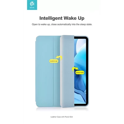 DEVIA IPAD PRO 12.9 (2020/2021/2022) TABLET TOK ON/OFF FUNKCIÓVAL, APPLE PENCIL TARTÓVAL, MÁGNESES TÖLTŐVEL - BLACK