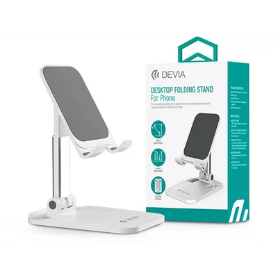 DEVIA UNIVERZÁLIS ASZTALI TELEFON/TABLET TARTÓ - DESKTOP FOLDING STAND FORPHONE - FEHÉR