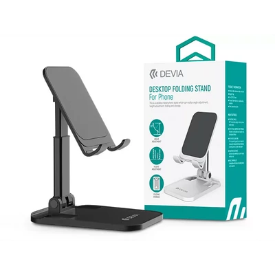 DEVIA UNIVERZÁLIS ASZTALI TELEFON/TABLET TARTÓ - DESKTOP FOLDING STAND FORPHONE - FEKETE