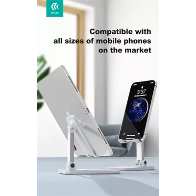 DEVIA UNIVERZÁLIS ASZTALI TELEFON/TABLET TARTÓ - DESKTOP FOLDING STAND FORPHONE - FEKETE