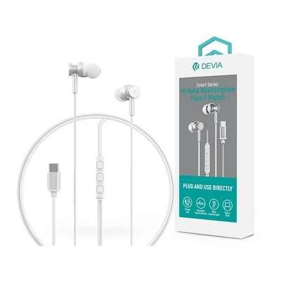 Devia Smart Series M1 Metal In-Ear sztereó fülhallgató - Type-C - ezüst