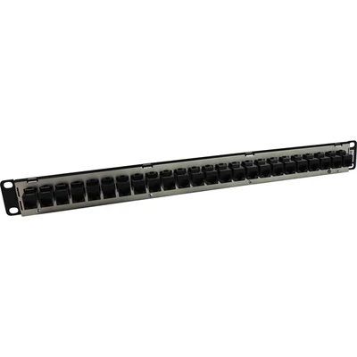 EXCEL Patch Panel Cat.5e UTP 24 portos 1U, fekete (RJ45-RJ45)