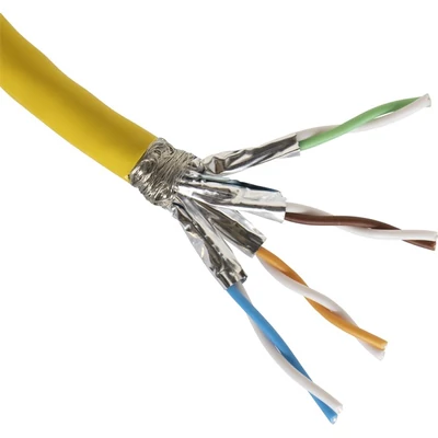 EXCEL Falikábel Cat7A S/FTP 1000MHZ, LSOH köpeny 500m, sárga