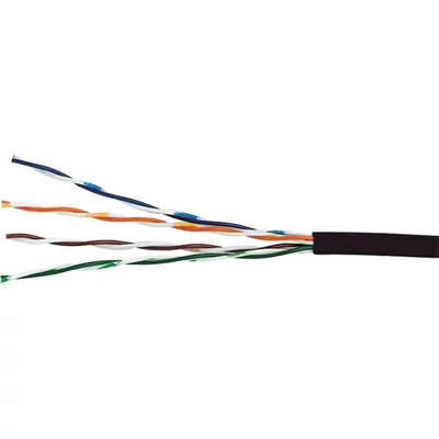 EXCEL Patch Kábel Cat.5e UTP 24AWG PVC köpeny 305m, fekete