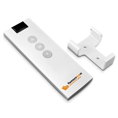 FUNSCREEN 100" (16:9) Premium Plus motoros vetítővászon (oldalfeszített, Méret: 247x134 cm, Látható méret:221x124 cm)
