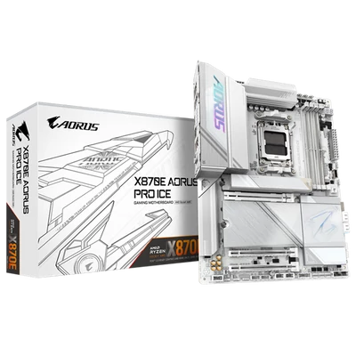 GIGABYTE Alaplap AM5 X870E AORUS PRO ICE AMD X870, ATX