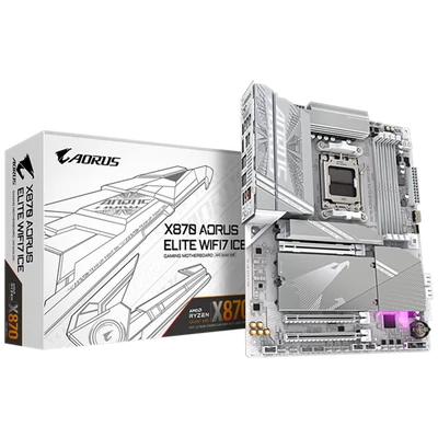 GIGABYTE Alaplap AM5 X870 AORUS ELITE WIFI7 ICE AMD X870, ATX