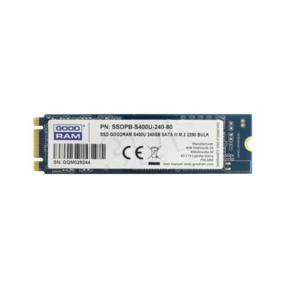 GOODRAM SSD M.2 SATA 2280 240GB, S400U BULK