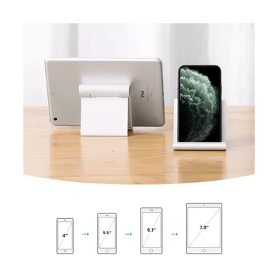 HAFFNER UNIVERZÁLIS ASZTALI ÁLLVÁNY TELEFON VAGY TABLET KÉSZÜLÉKHEZ, FEHÉR