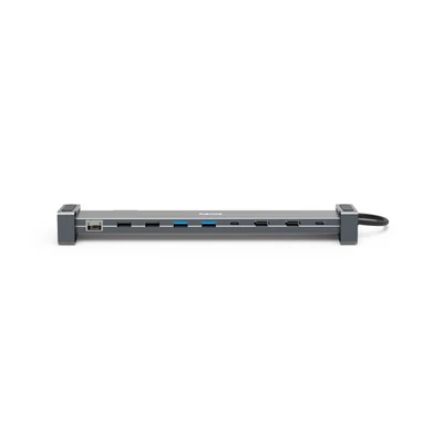 HAMA 00200145, UUSB 3.1 TYPE-C, 9IN1 DOKKOLÓ ADAPTER (USB3.1,2XHDMI,LAN,USB-C,PD) - szürke