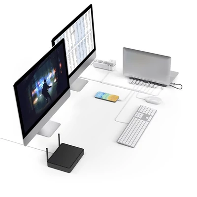 HAMA 200100, USB TYPE-C 10 IN 1 DOKKOLÓ ADAPTER (4x USB-A, 2x HDMI, DP, LAN, USB-C, PD)
