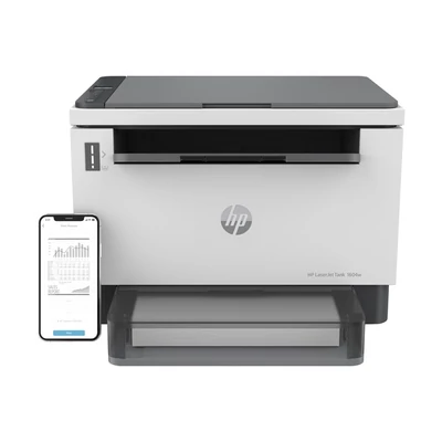 HP Lézer MFP NY/M/S LaserJet Tank 1604w, FF, 64MB, USB/Wi-Fi, A4 22lap/perc FF, 600x600, Síkágyas