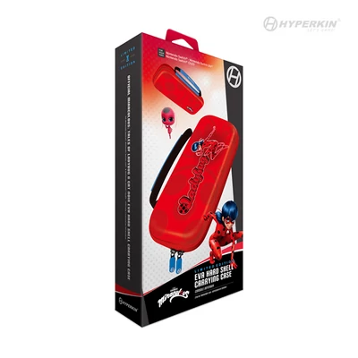 HYPERKIN Miraculous EVA Nintendo Switch/Switch OLED/Switch "Katicabogár" erősített utazótok, Piros
