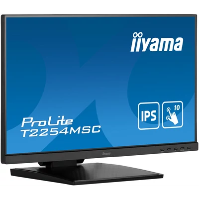 IIYAMA touch IPS monitor 21.5" T2254MSC-B1AG, 1920x1080, 16:9, 250cd/m2, 4ms, HDMI/DP/HDCP, hangszóró