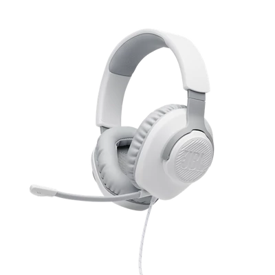 JBL Quantum 100 (Vezetékes, gaming fejhallgató mikrofonnal), Fehér