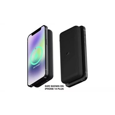 JUICE UNIVERZÁLIS HORDOZHATÓ, ASZTALI AKKUMULÁTOR TÖLTŐ - ECO 7 MAGTEC POWER BANK - USB + TYPE-C - 20.000 MAH - FEKETE