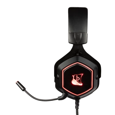 KONIX - DRAKKAR PC Ragnarök Evo Pro 7.1 Fejhallgató Vezetékes Gaming Stereo Mikrofon, Fekete