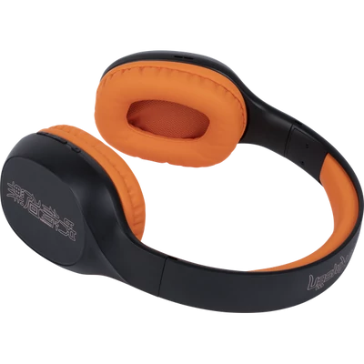 KONIX - JUJUTSU KAISEN 2.0 Fejhallgató Bluetooth Vezeték Nélküli Gaming Stereo Mikrofon, Fekete-Narancs
