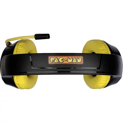KONIX - PAC-MAN 2.0 Fejhallgató Vezetékes Gaming Stereo, Mikrofon, Fekete-Sárga