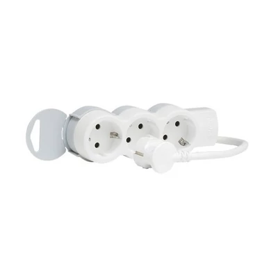 LEGRAND 3x2P+F elosztósor ST, 5m vezetékkel, fehér-szürke