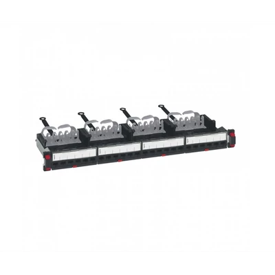 LEGRAND patch panel 19`-1U 24xRJ45 Cat5e árnyékolatlan (UTP) 6xRJ45 kazettás/LCS3 gyorscsatlakozós portok egyenes 100MH
