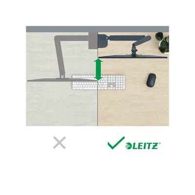 LEITZ, Ergo helytakarékos monitorkar, sötétszürke