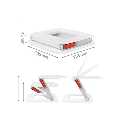 LEITZ, Laptop állvány, állítható,  "Ergo", fehér