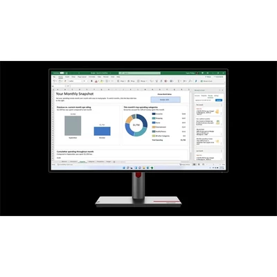 LENOVO Monitor - ThinkVision P27h-30; 27" QHD 2560x1440 IPS, 16:9, 1000:1, 350cd/m2, 4ms, VESA, HDMI, DP, USB Type-C