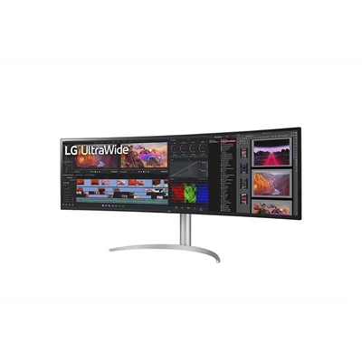 LG Ívelt Nano IPS monitor 49" 49WQ95C-W, 5120x1440, 32:9, 400cd/m2, 5ms, 2xHDMI/DisplayPort/USB-C/2xUSB, hangszóró