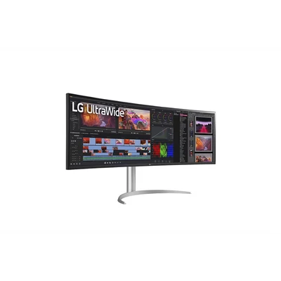 LG Ívelt Nano IPS monitor 49" 49WQ95C-W, 5120x1440, 32:9, 400cd/m2, 5ms, 2xHDMI/DisplayPort/USB-C/2xUSB, hangszóró