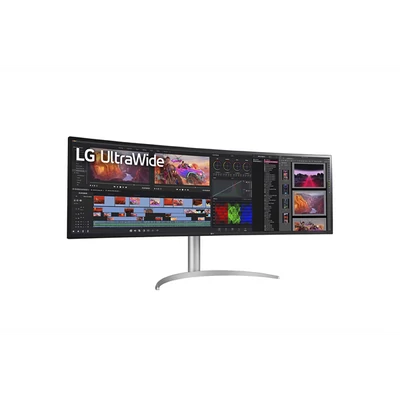 LG Ívelt Nano IPS monitor 49" 49WQ95C-W, 5120x1440, 32:9, 400cd/m2, 5ms, 2xHDMI/DisplayPort/USB-C/2xUSB, hangszóró