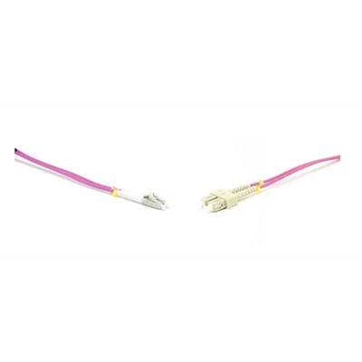 LINKEASY Duplex patch kábel  2 x SC/UPC + 2 x LC/UPC csatlakozóval, 3mm duplex core 50/125 OM4 LSZH, 15 m