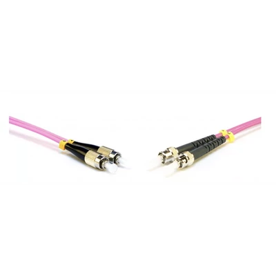 LINKEASY Duplex patch kábel  2 x ST/UPC + 2 x FC/UPC csatlakozóval, 3mm duplex core 50/125 OM4 LSZH, 20 m
