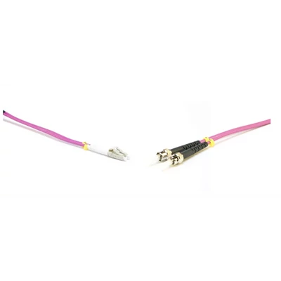 LINKEASY Duplex patch kábel  2 x ST/UPC + 2 x LC/UPC csatlakozóval, 3mm duplex core 50/125 OM4 LSZH, 2 m