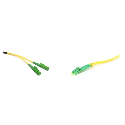 LINKEASY E2000 kompatibilis duplex patch kábel  2xLSH/APC + 2xLC/APC csatlakozóval, 3mm, 9/125 LSZH, 30 m