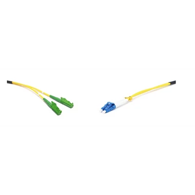LINKEASY E2000 kompatibilis duplex patch kábel  2xLSH/APC + 2xLC/UPC csatlakozóval, 3mm, 9/125 LSZH, 0.5 m