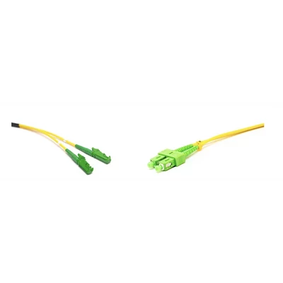 LINKEASY E2000 kompatibilis duplex patch kábel  2xLSH/APC + 2xSC/APC csatlakozóval, 3mm, 9/125 LSZH,20 m