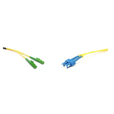 LINKEASY E2000 kompatibilis duplex patch kábel  2xLSH/APC + 2xSC/UPC csatlakozóval, 3mm, 9/125 LSZH, 2 m