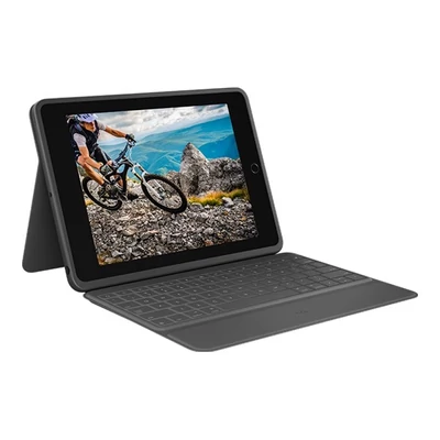 LOGITECH Billentyűzet - Rugged Folio Ipad (7, 8 gen.) Grafitszürke, UK
